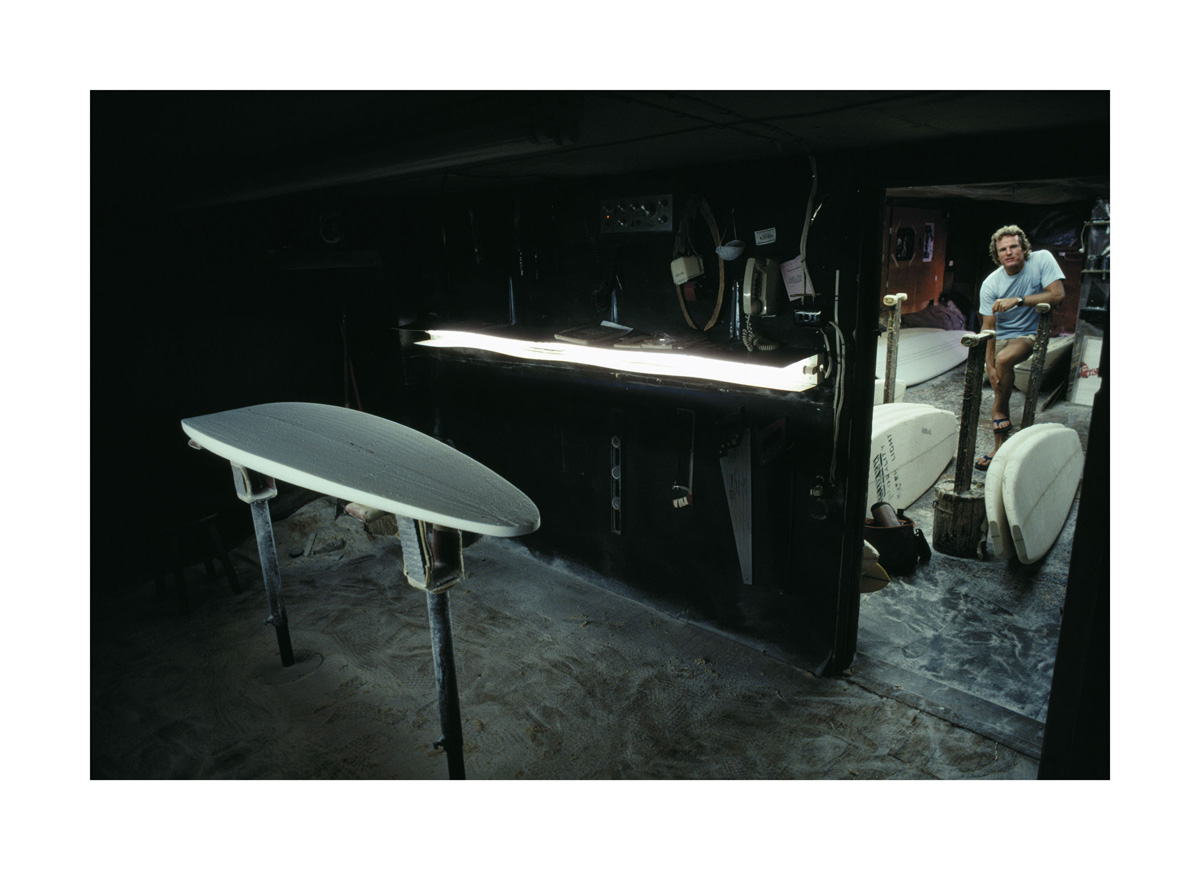 Tom Parrish's Pupukea Heights Shaping Room, January 1978